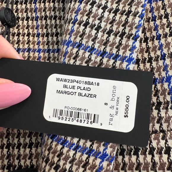NWT- rag & bone oversized plaid blazer - Picture 5 of 8